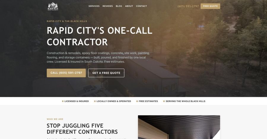 Black Hills Property Solutions — website designed and built by Eternal Seconds Creative